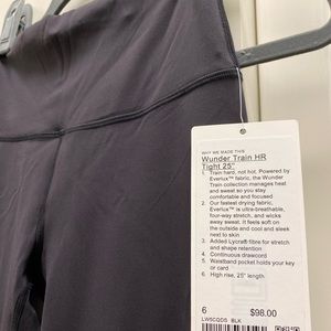 NWT lululemon Wunder Train HR 25”